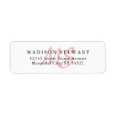 Search for pink monogram return address labels Script