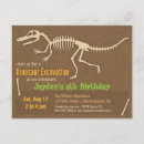 Search for dinosaur bones invitations Jurassic