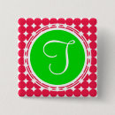 Search for red and white pattern badges Dots