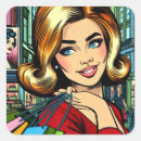 Search for retro lady stickers Shopping