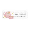 Search for tea return address labels Pink
