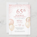 Search for pink 65th birthday invitations Surprise