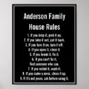 Search for house rules posters Black and white