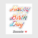 Search for rainbow happy birthday stickers Cute