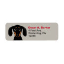 Search for black and tan return address labels Dachshund