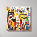 Search for abstract cat canvas prints Animal