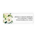 Search for white roses return address labels Bridal shower