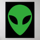 Search for alien head posters Green