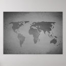 Search for black and white world map posters Globe