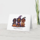 Search for dachshund halloween cards Jack o lantern