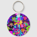 Search for 1960s key rings Flower power