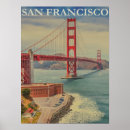 Search for california vintage usa travel posters art Golden gate bridge