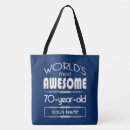 Search for 70th birthday tote bags 70 years old