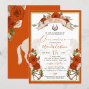 Search for orange quinceanera invitations Western