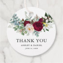 Search for burgundy favour tags Watercolor burgundy marsala floral