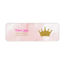 Search for gold crown return address labels Baby shower