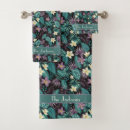 Search for green leaves bath towels Pink