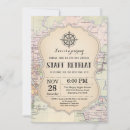 Search for vintage world map invitations Love is a journey