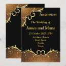 Search for gold scroll invitations Simple