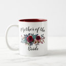 Search for floral mother of bride mugs Burgundy