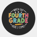 Search for fourth grade stickers First day of school