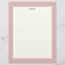 Search for pink flowers stationery paper Pattern