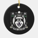 Search for alaskan husky christmas tree decorations Dog