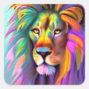 Search for lion face stickers Colourful