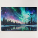 Search for aurora borealis puzzles Lake