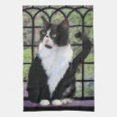 Search for tuxedo cat tea towels Cute