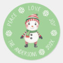 Search for cute winter snowman stickers Red