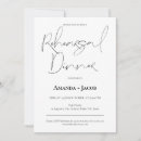 Search for modern calligraphy rehearsal dinner invitations Minimalist