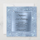 Search for blue 21st birthday invitations Sparkle