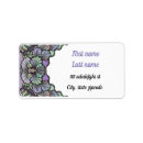 Search for purple pansy return address labels Pink