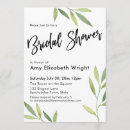Search for foliage bridal shower invitations Botanical