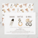 Search for rattle baby shower invitations Boho