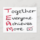 Search for achiever postcards Teamwork
