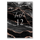 Search for rose gold table cards Black and white