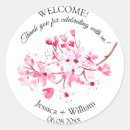 Search for pink floral wedding stickers Cherry blossom