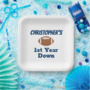 Search for football paper plates Blue