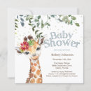 Search for blue giraffe baby shower invitations Gender neutral