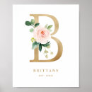 Search for floral monogram letter b Gold foil