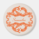 Search for orange damask magnets Elegant
