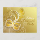 Search for gold masquerade party invitations Golden