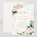 Search for geometric baby shower invitations Flowers