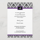 Search for purple damask monogram invitations Elegant