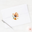 Search for orange poppies stickers Watercolor