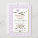 Search for lavender and green baby shower invitations Modern