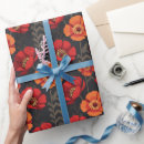 Search for orange poppy wrapping paper Red