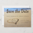 Search for hearts in the sand invitations Initials